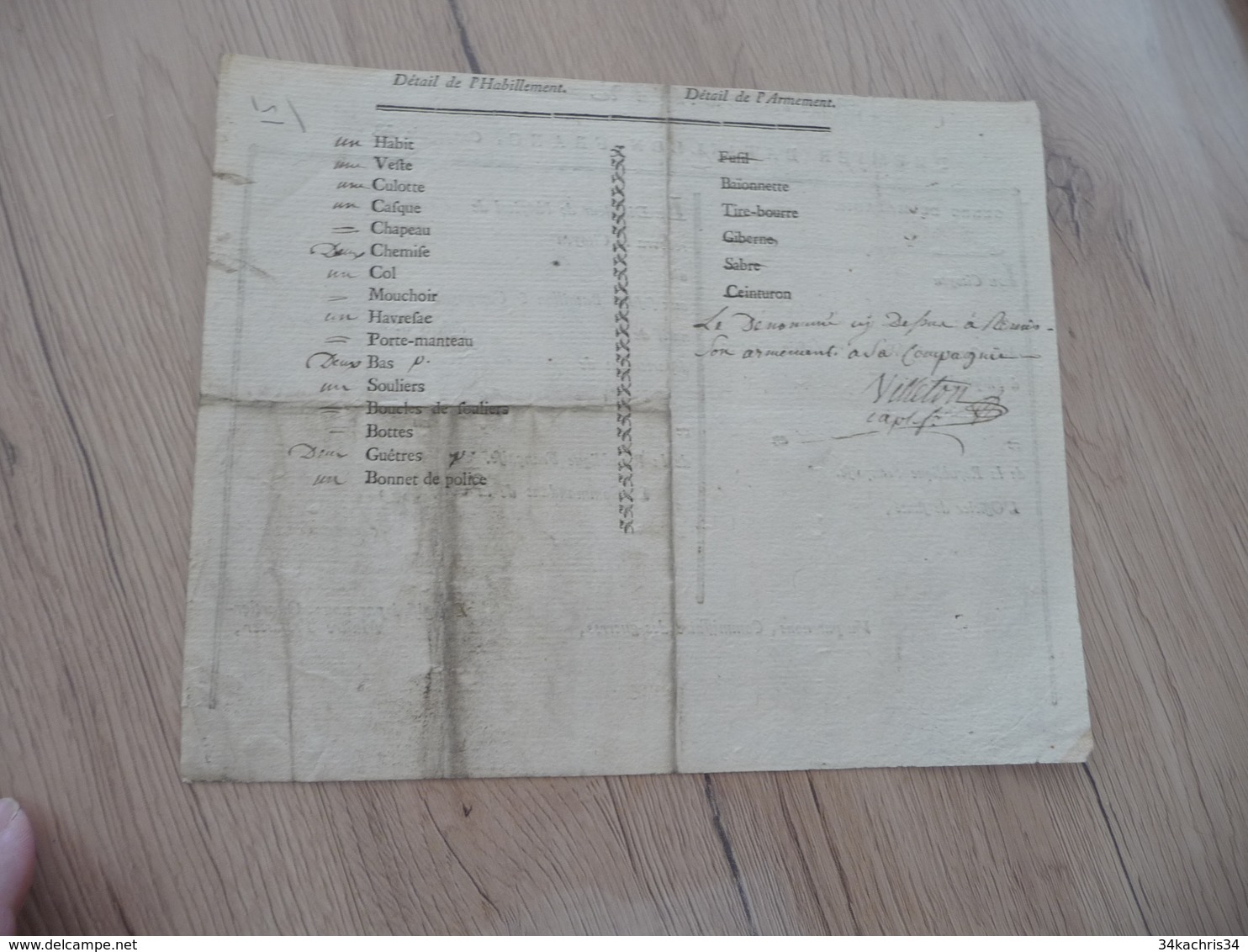 Révolution Militaria Billet D'entrée à L'Hôpital D'Areq 25 Ger AnIII Autographes Ugenaud Viallet Collet - Documentos