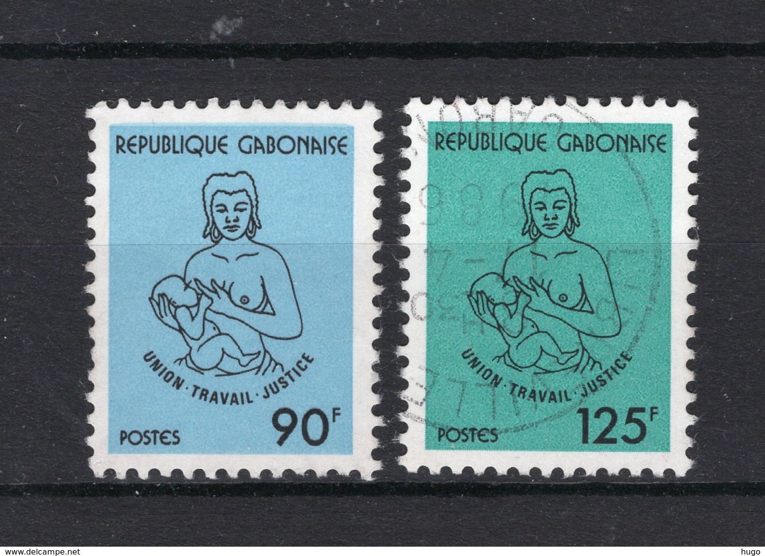 GABON Yt. 539/540° Gestempeld 1983 - Gabon (1960-...)