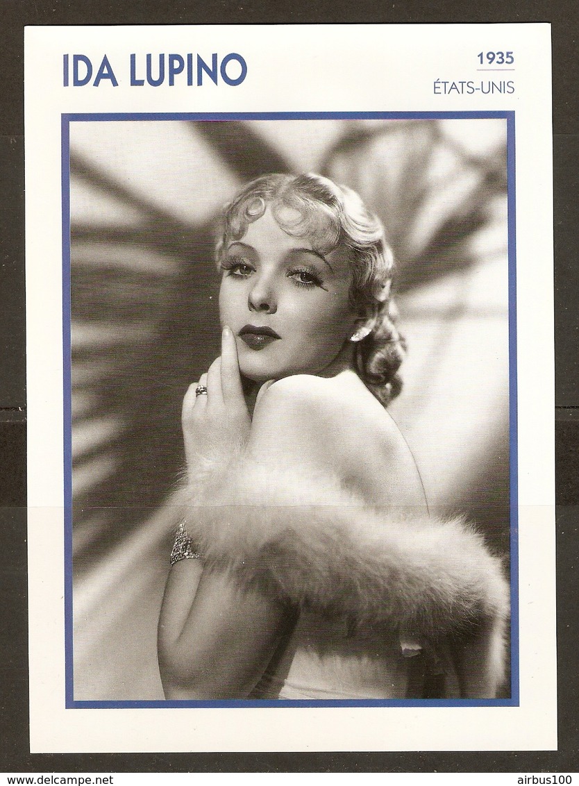 PORTRAIT DE STAR 1935 ETATS UNIS USA - ACTRICE IDA LUPINO - ACTRESS CINEMA - Fotos