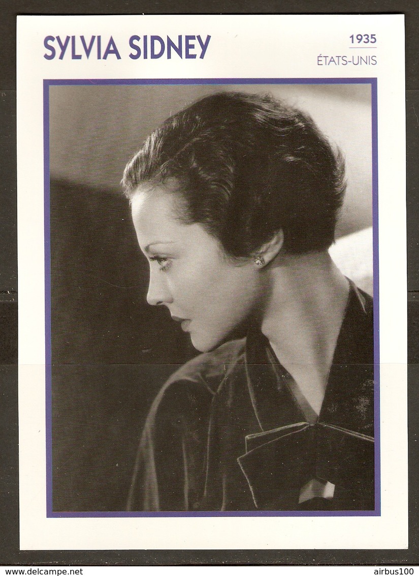 PORTRAIT DE STAR 1935 ETATS UNIS USA - ACTRICE SYLVIA SIDNEY - ACTRESS CINEMA - Fotos