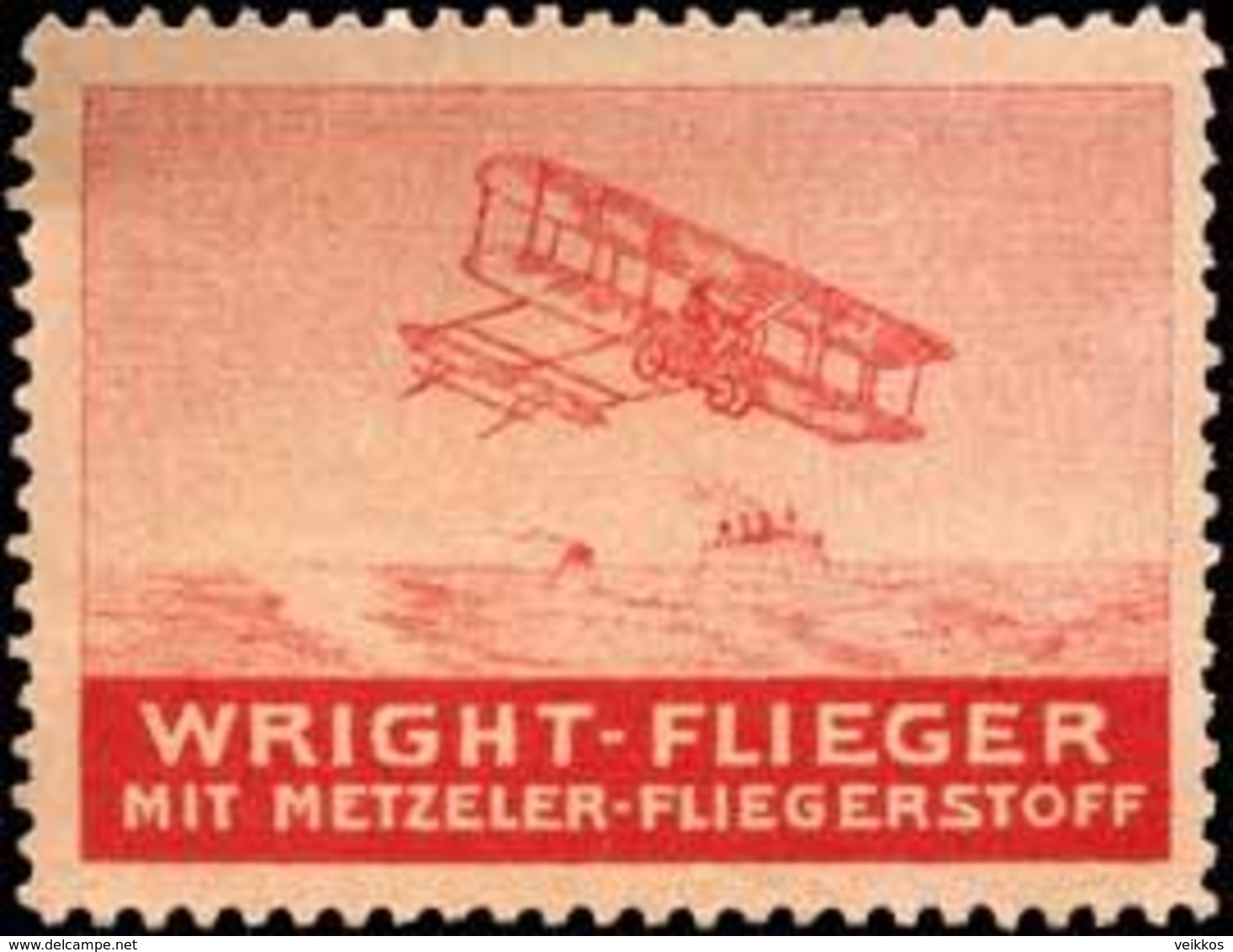 München: Wright - Flieger Reklamemarke - Cinderellas