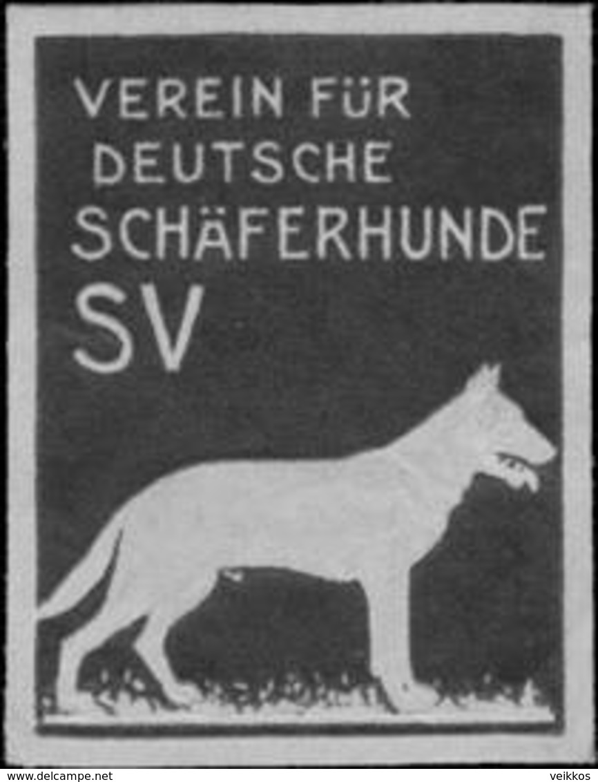 Karlsruhe: Verein Deutscher Schäferhunde Reklamemarke - Cinderellas