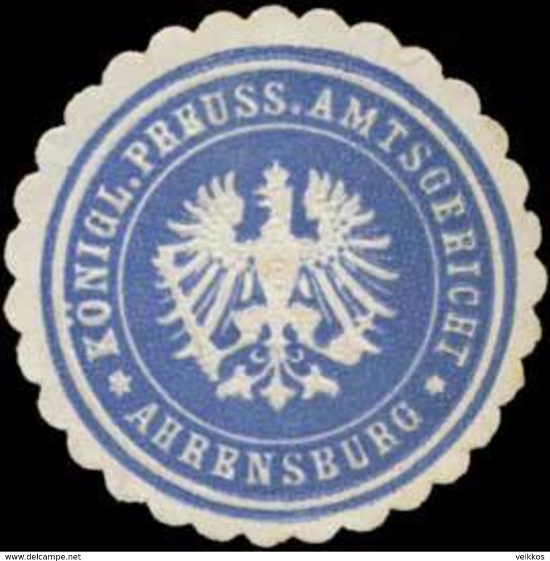 Ahrensburg: Königl. Preuss. Amtsgericht Ahrensburg Siegelmarke - Cinderellas