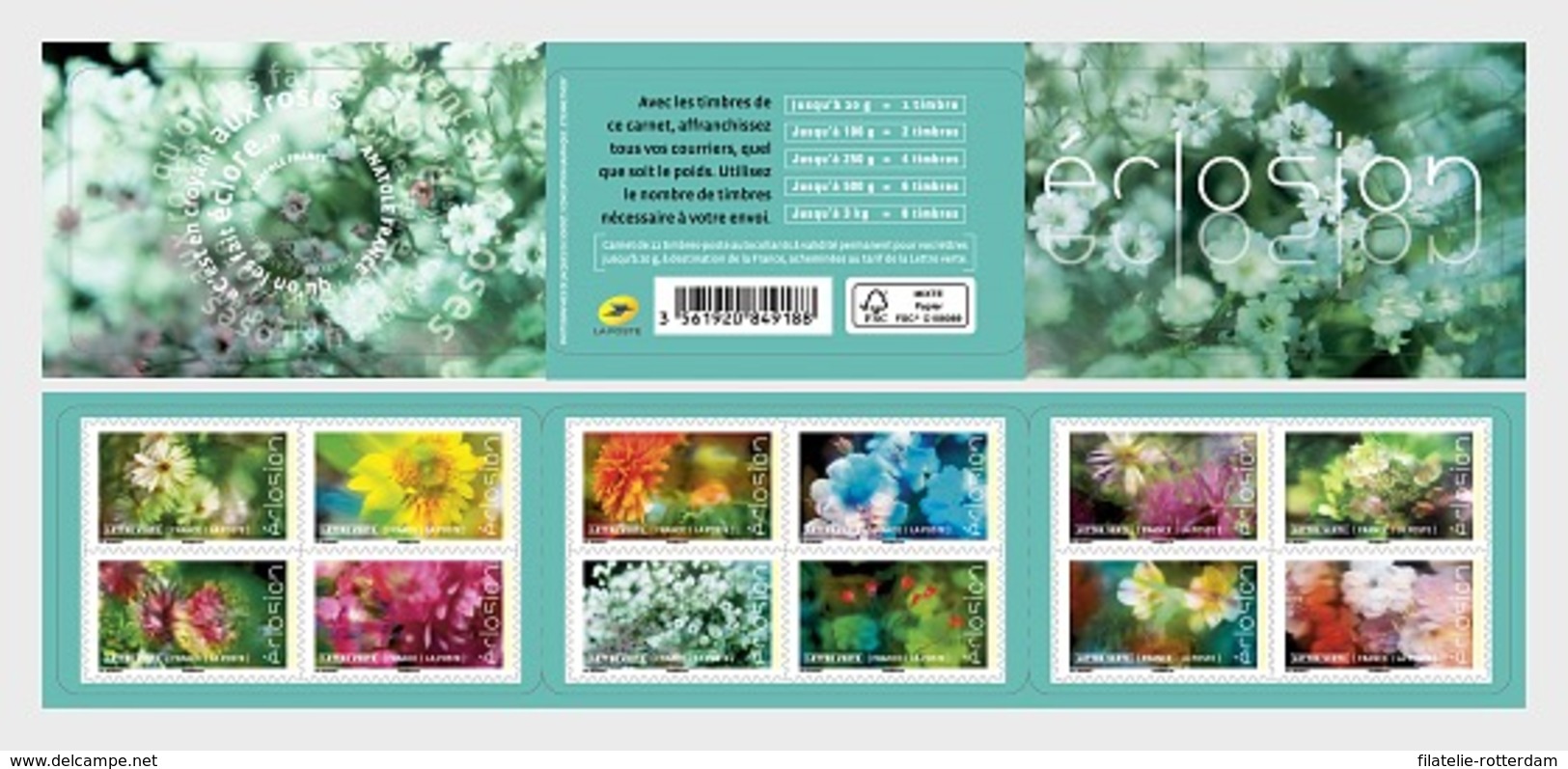 Frankrijk / France - Postfris / MNH - Booklet Bloemen 2019 - Ongebruikt