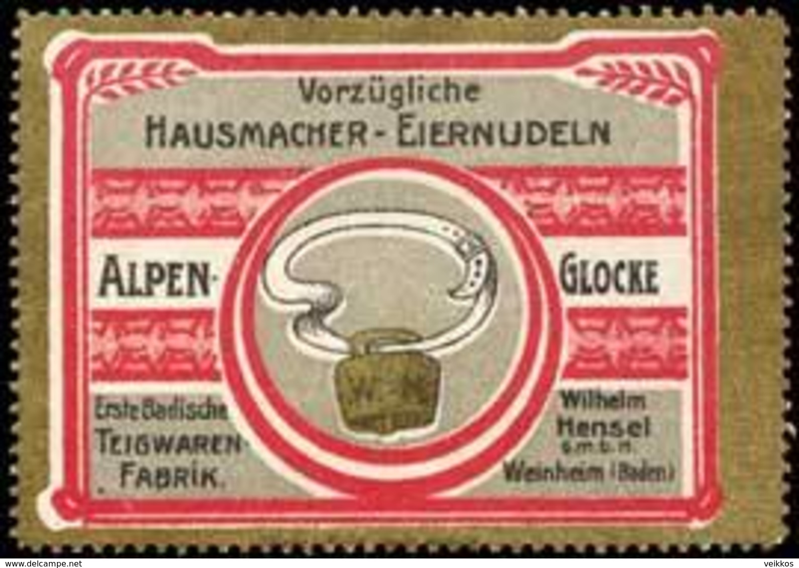Weinheim: Alpen-Glocke Reklamemarke - Cinderellas