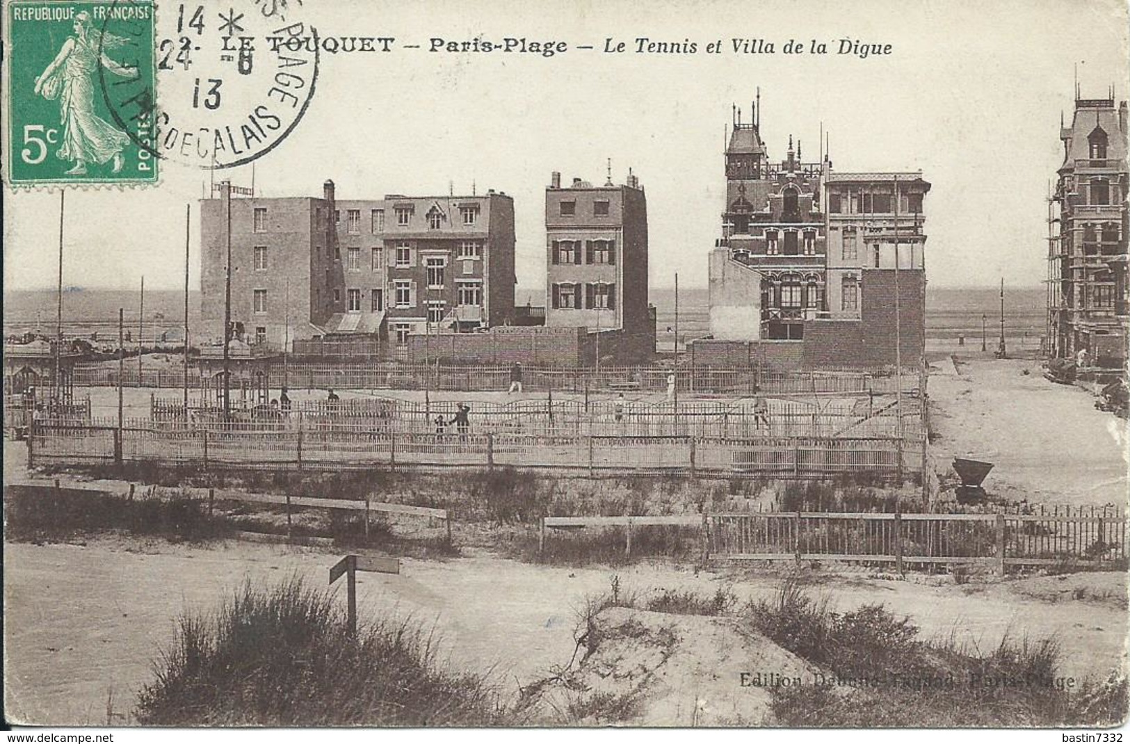 Le Touquet,Paris Plage,Le Tennis Et Villa De La Digue 1913 - Le Touquet