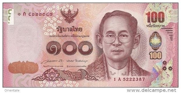 THAILAND P. 120 100 B 2015 UNC - Thailand