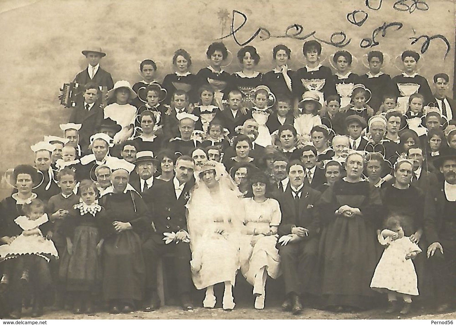 C A R T E   PHOTO  Groupe Costumes Acordéon Mariage Non Située - Fotografie