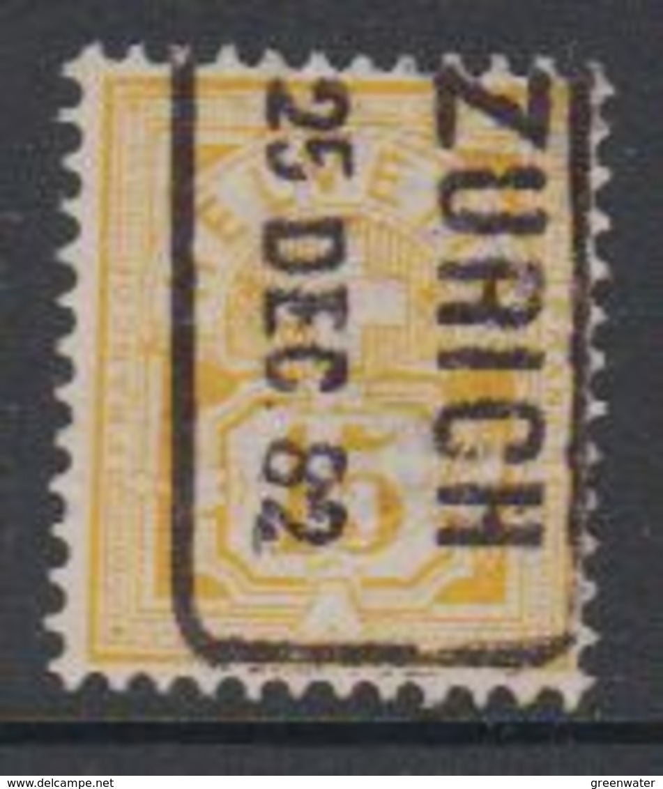 Switzerland 1882 Ziffernmuster 15c White Paper Ca Zurich 25 Dec 82 (42728G) - Gebruikt