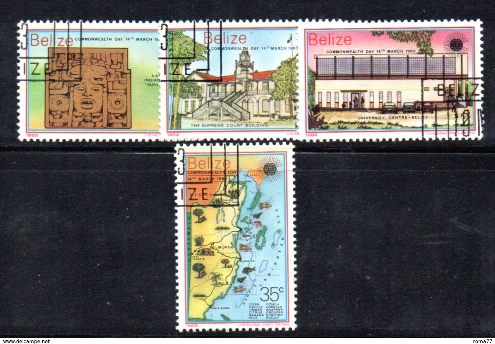 CI1183 - BELIZE 1983 , Serie Yvert N. 631/634 Usata (2380A) - Belize (1973-...)