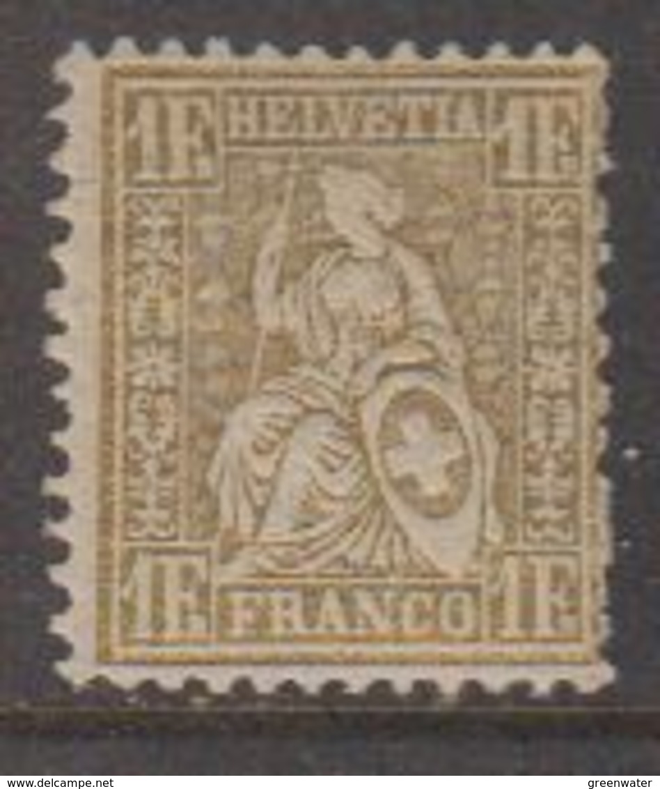 Switzerland 1881 Sitzende Helvetia 1fr Gold *  Mh /very Light Hinged (42728M) - Ongebruikt