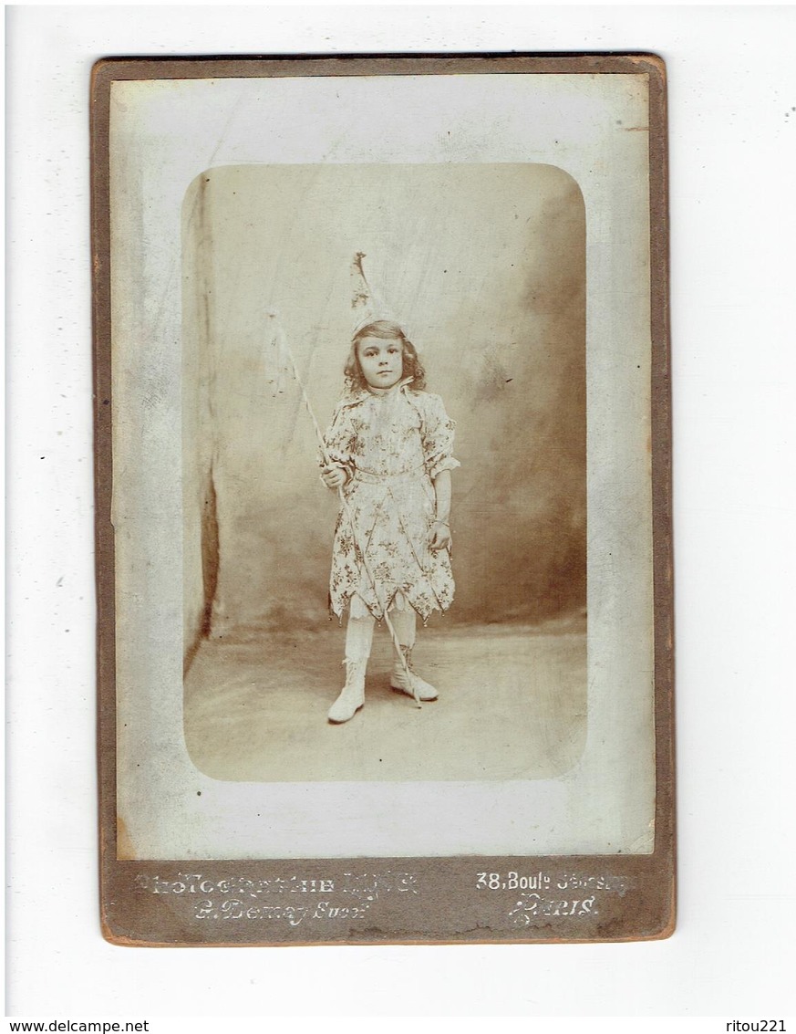 Photographie Enfant Fillette Déguisée - Robe De Fée Baguette Chapeau - Photographe LANG - G.DEMAY Suss. PARIS - Klein - Persone Anonimi