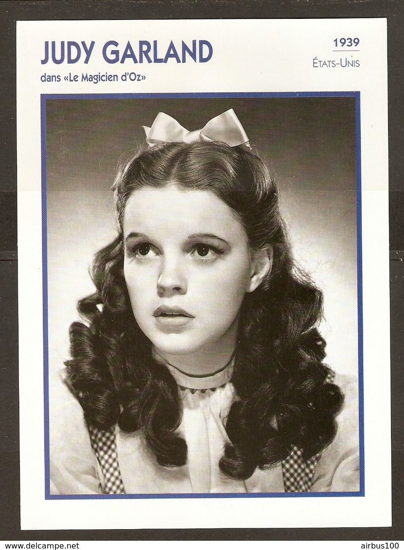 PORTRAIT DE STAR 1939 ETATS UNIS USA - ACTRICE JUDY GARLAND LE MAGICIEN D'OZ - ACTRESS CINEMA - Fotos