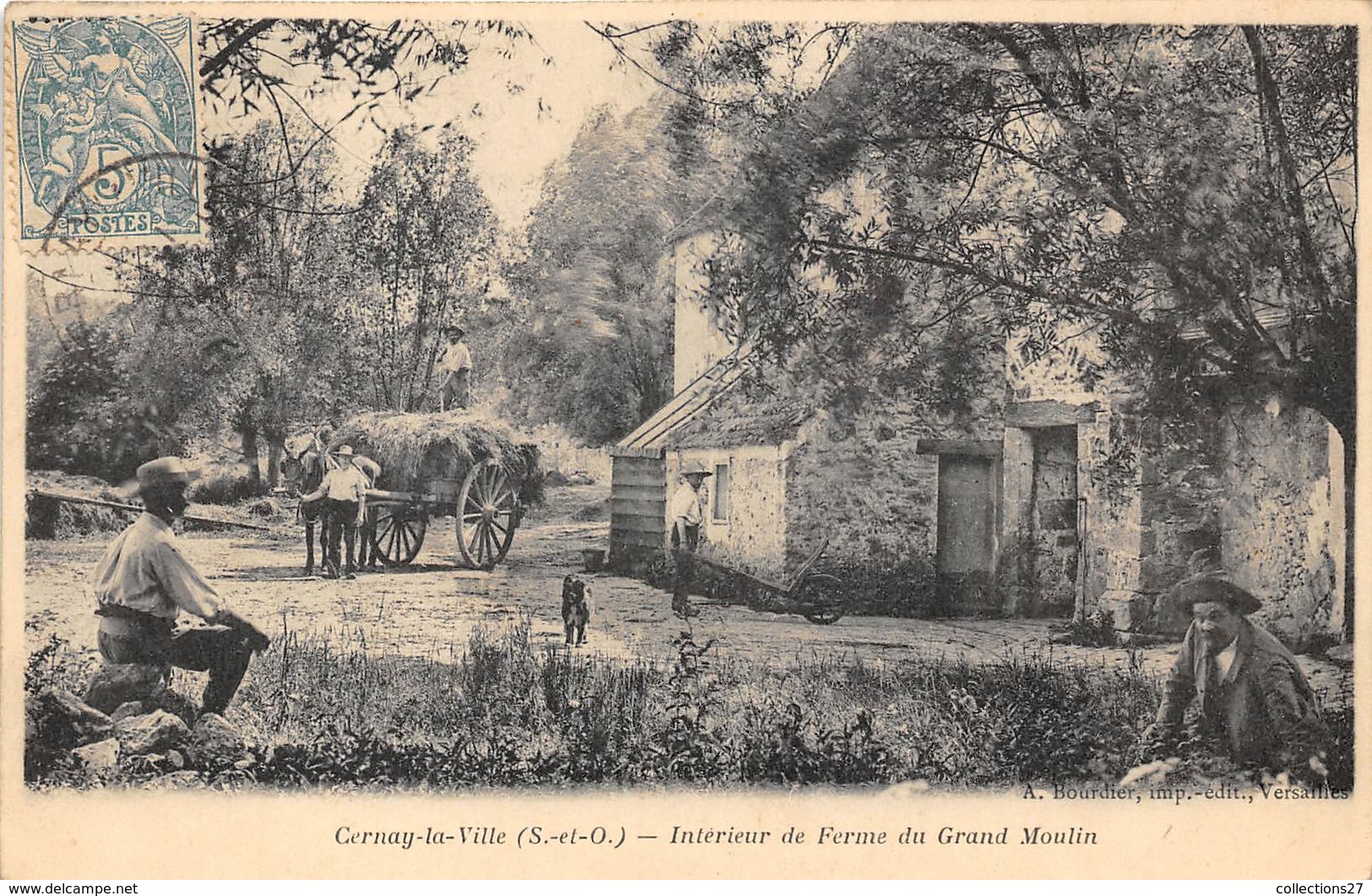 78-CERNAY-LA-VILLE- INTERIEUR DE FERME DU GRAND MOULIN - Cernay-la-Ville