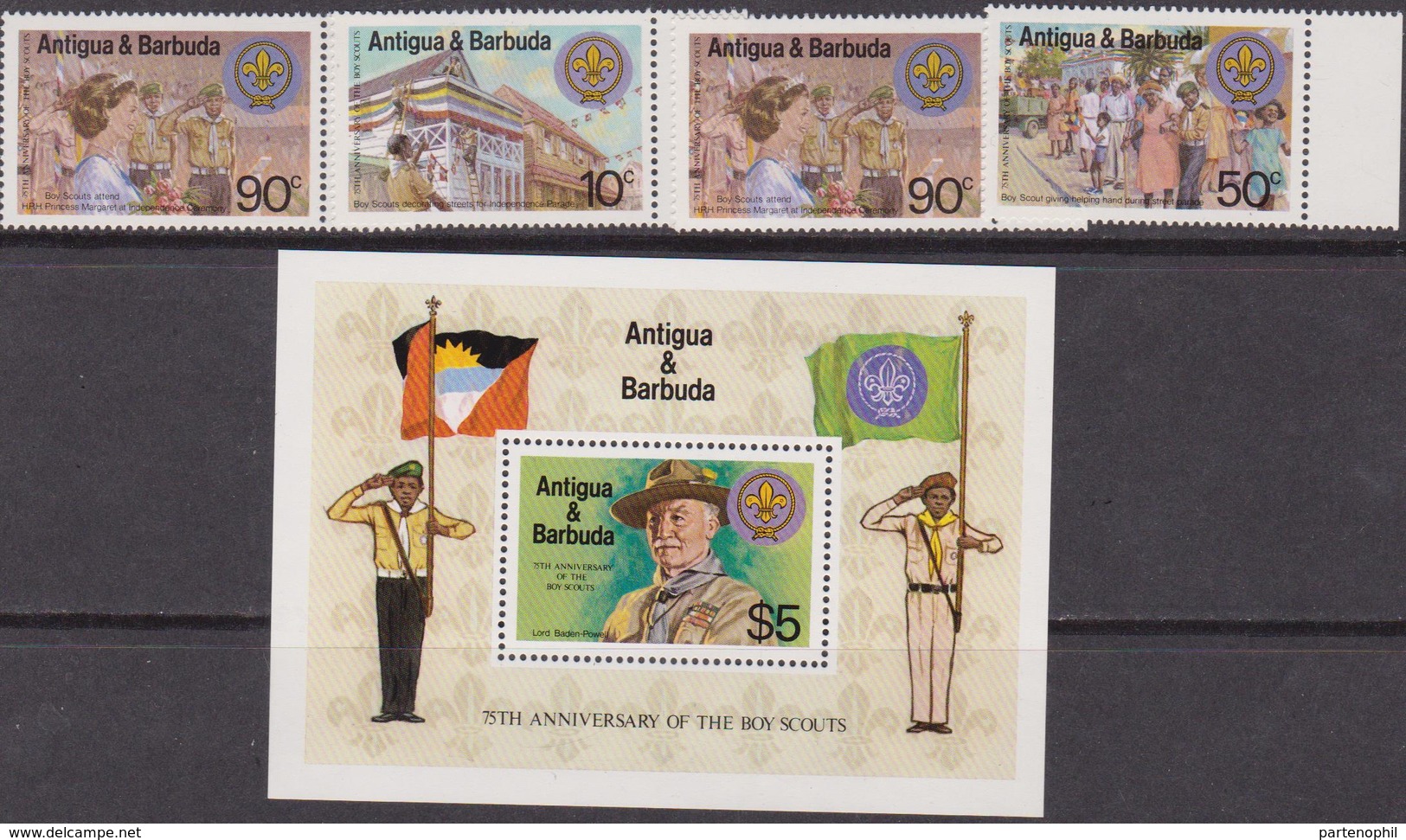 Antigua & Barbuda - Scout Set+Sheet - Antigua En Barbuda (1981-...)