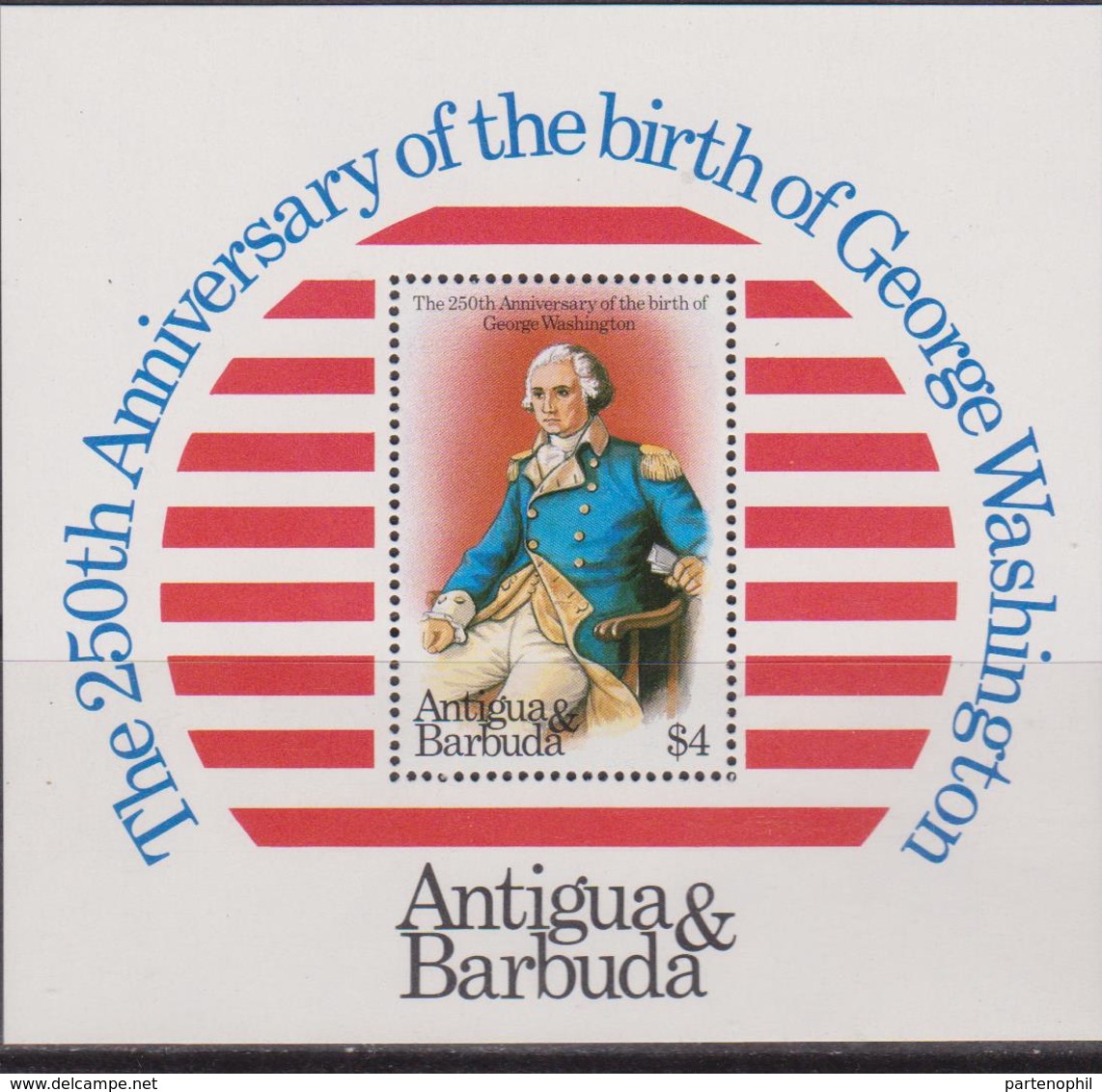 Antigua & Barbuda - G. Washington Sheet  MNH - Antigua E Barbuda (1981-...)