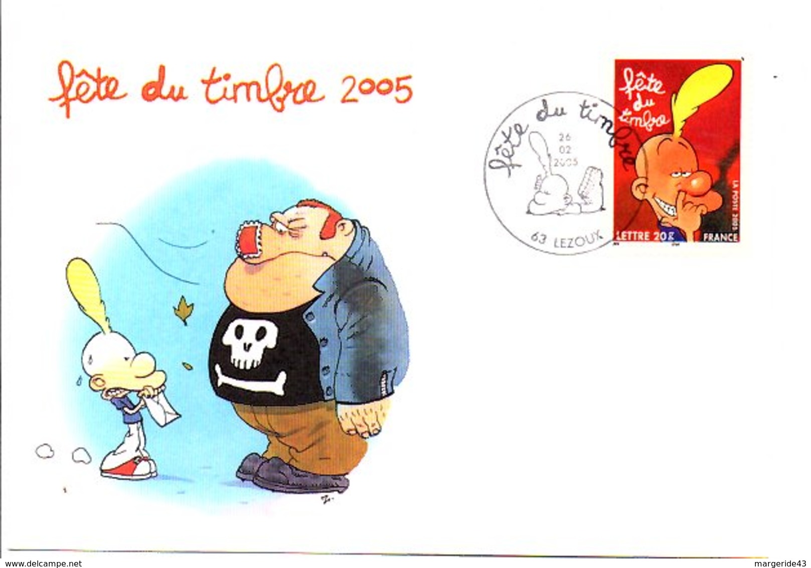 OBLITERATION FETE DU TIMBRE BD TITEUF à LEZOUX PUY DE DOME 2005 - Commemorative Postmarks