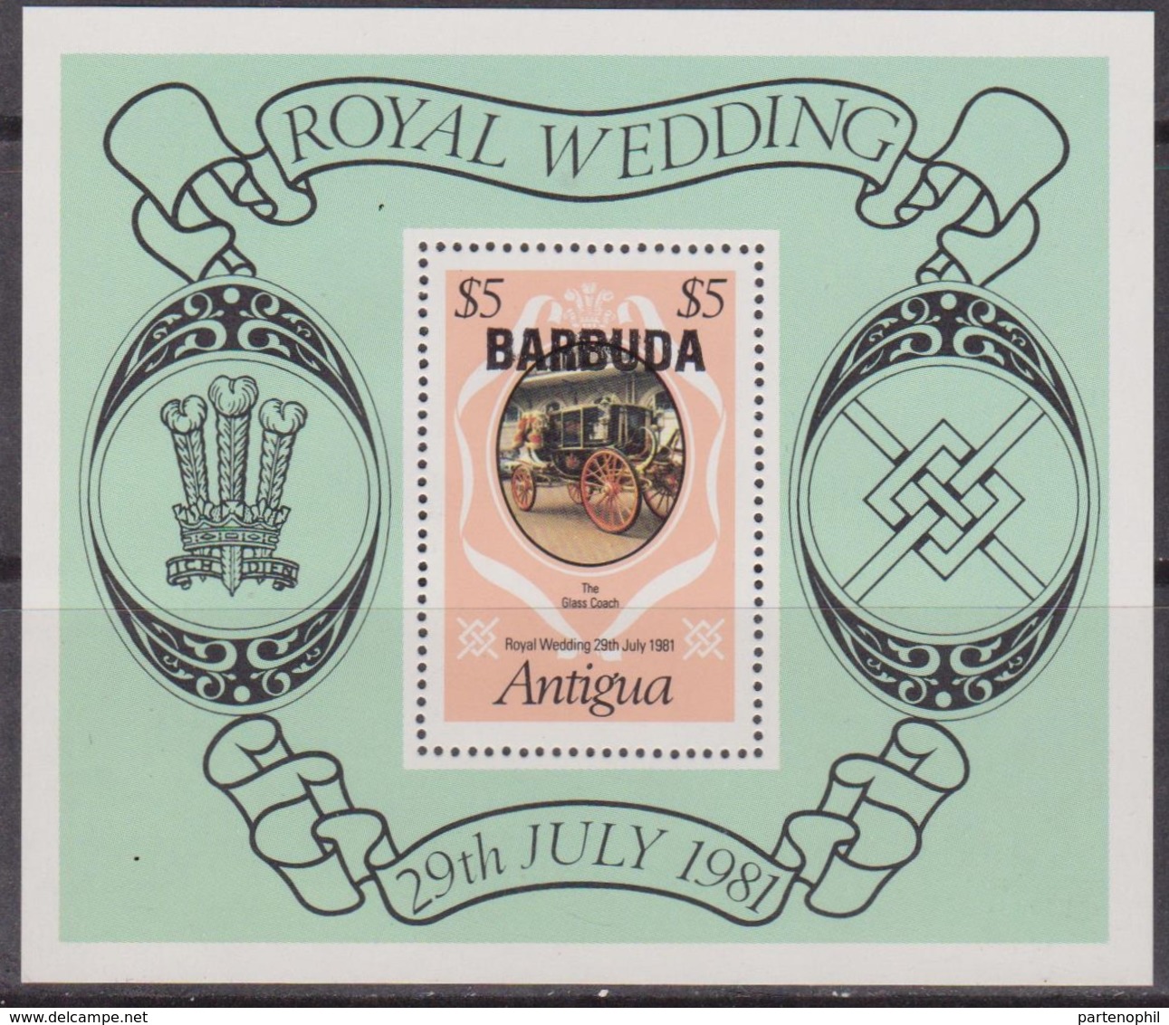 Antigua & Barbuda - Diana Sheet  MNH Overprint - Antigua E Barbuda (1981-...)