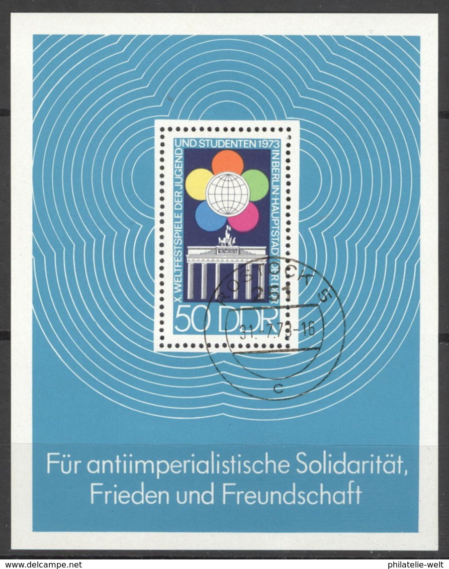DDR Block 38 Tagesstempel Rostock - Autres & Non Classés