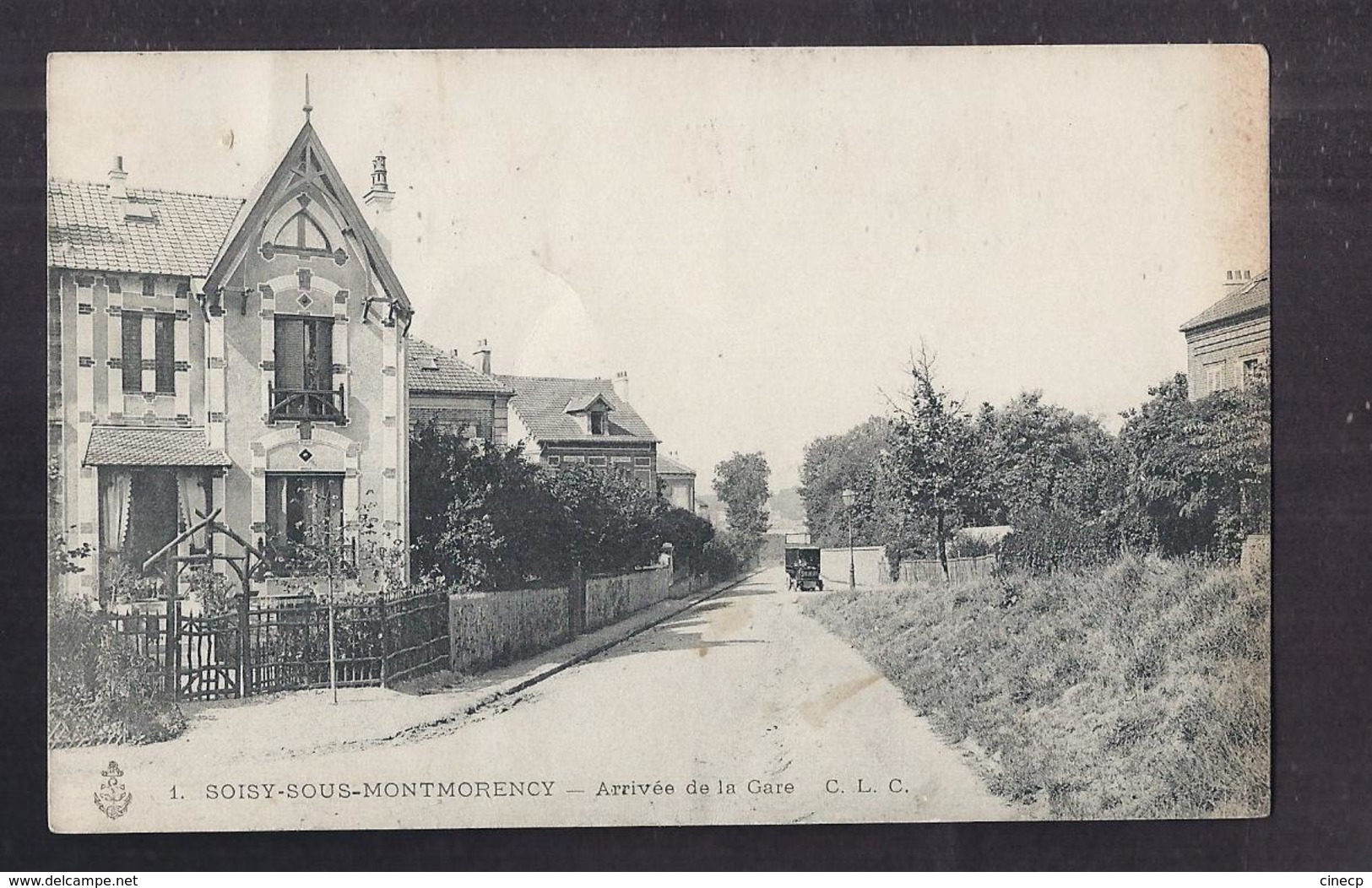 CPA 95 - SOISY-SOUS-MONTMORENCY - Arrivée De La Gare - TB PLAN Route Centre Village Petit Plan AUTOBUS TB Verso 1905 - Soisy-sous-Montmorency