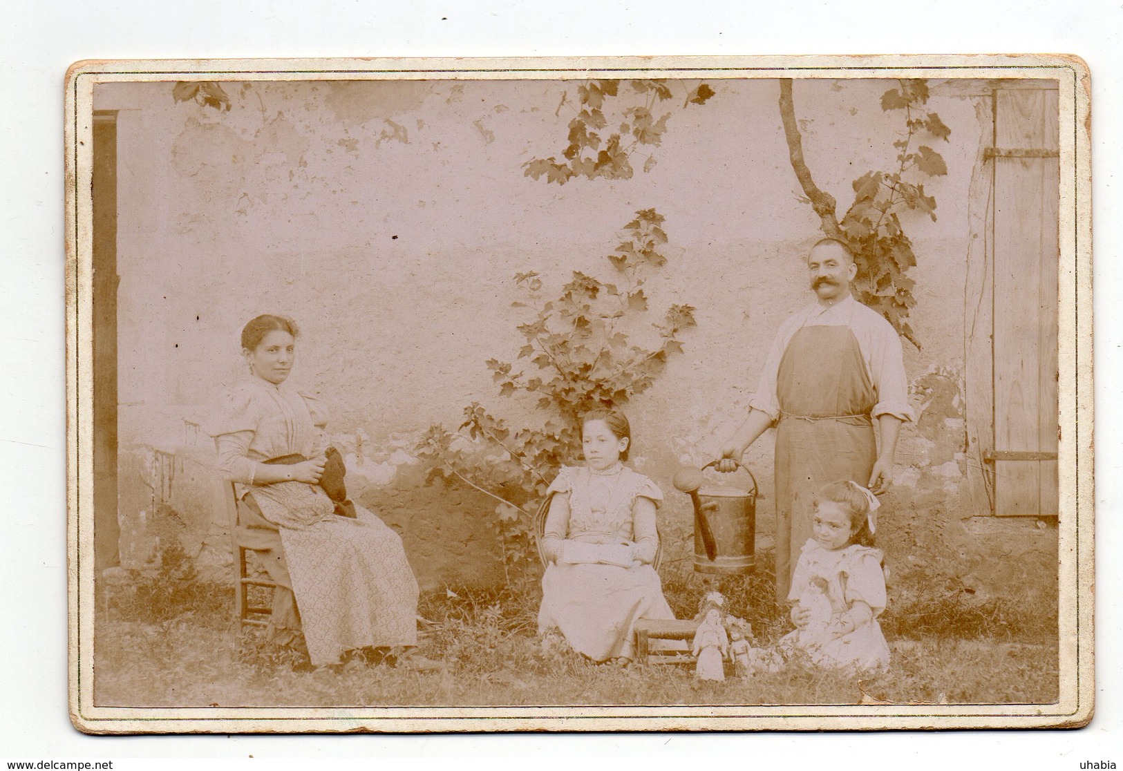 Jardinier Et Sa Famille. Photo Originale. - Old (before 1900)