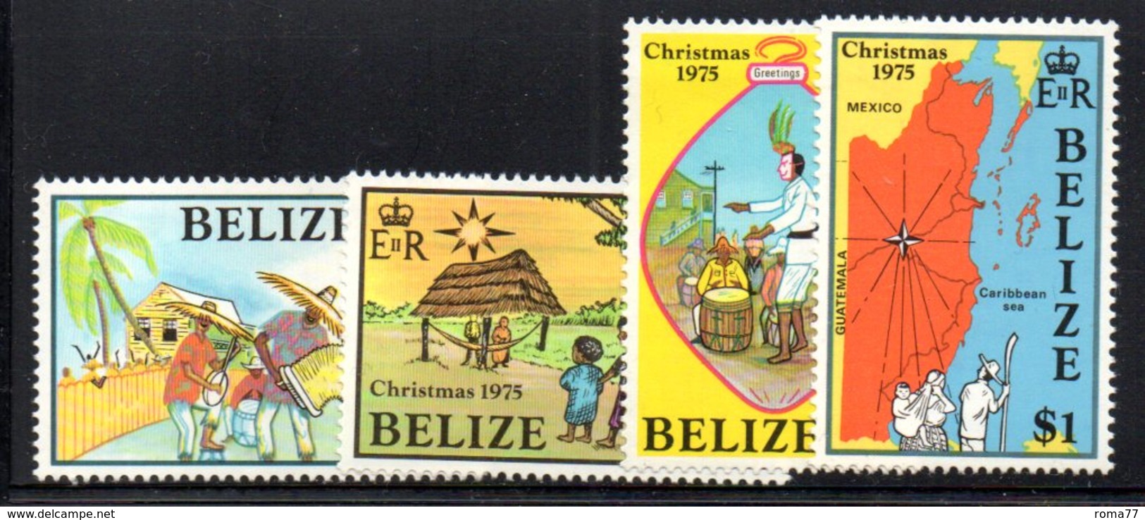 CI1211 - BELIZE 1975 , Serie Yvert N. 358/361  *** MNH  (2380A) Natale Christmas - Natale