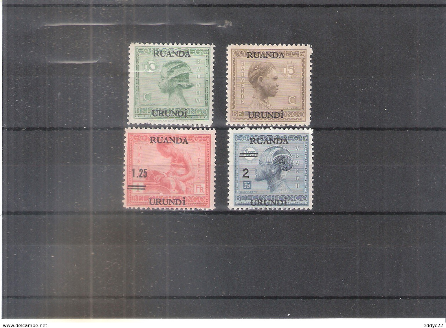 Ruanda-Urundi 79/80 + 90/91 - Type Vloors - X/MH - Neufs