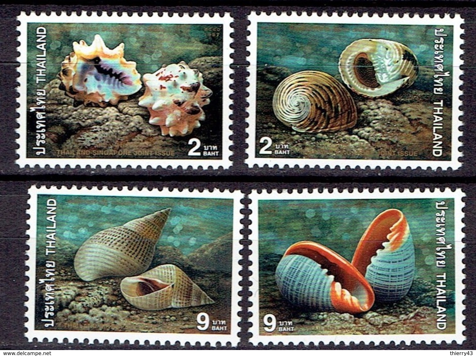 Thailand 1997- Sea Shells, Joint Issue Thailand-Singapore - Michel 1813-16 Somchai 1744-47  MNH, Neuf, Postfrisch - Thailand