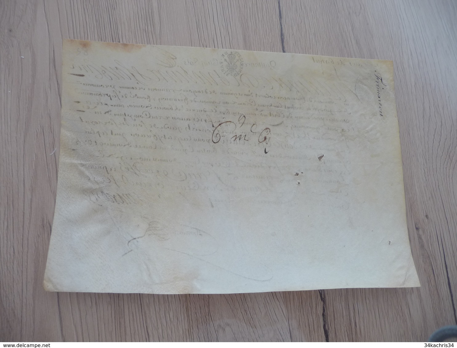 Pièce Signée Velin Autographe Firmarcon Régiment De Dragons Reçu 20/02/1676 - Documents