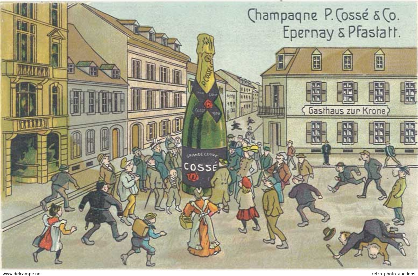 TB Champagne P. Cossé & Co , Epernay & Pfastatt - Werbepostkarten