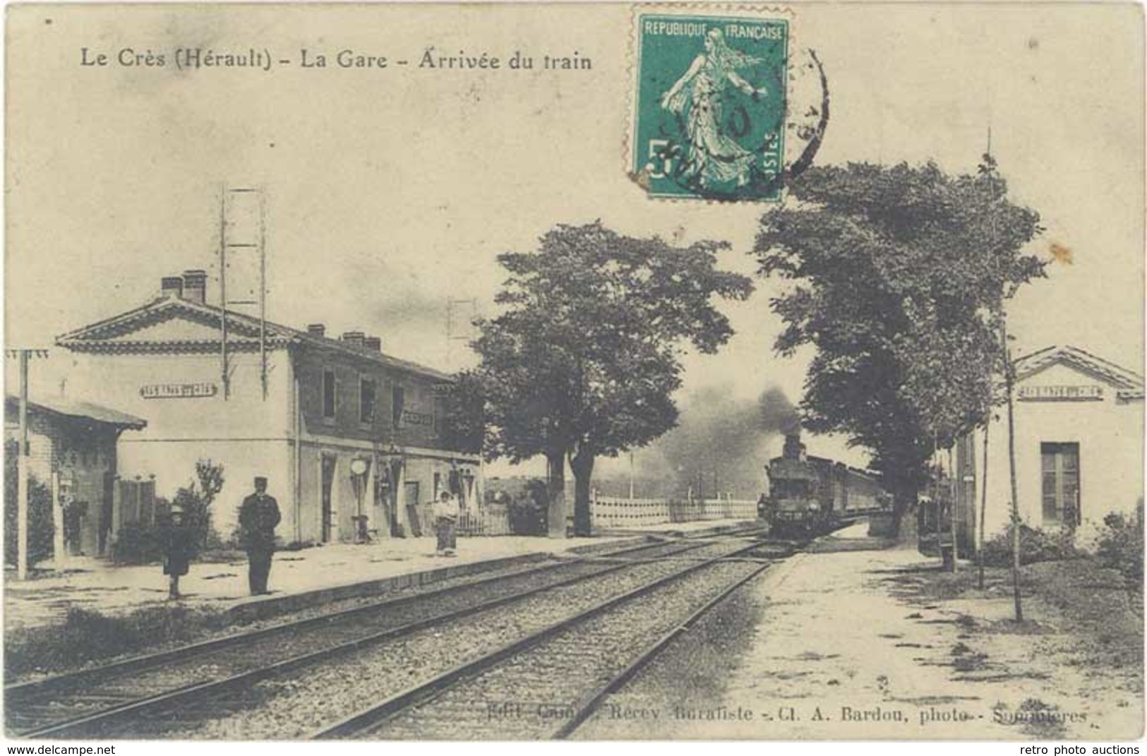 TB 34 – Le Crès ( Hérault ) – La Gare, Arrivée Du Train - Ars-sur-Formans