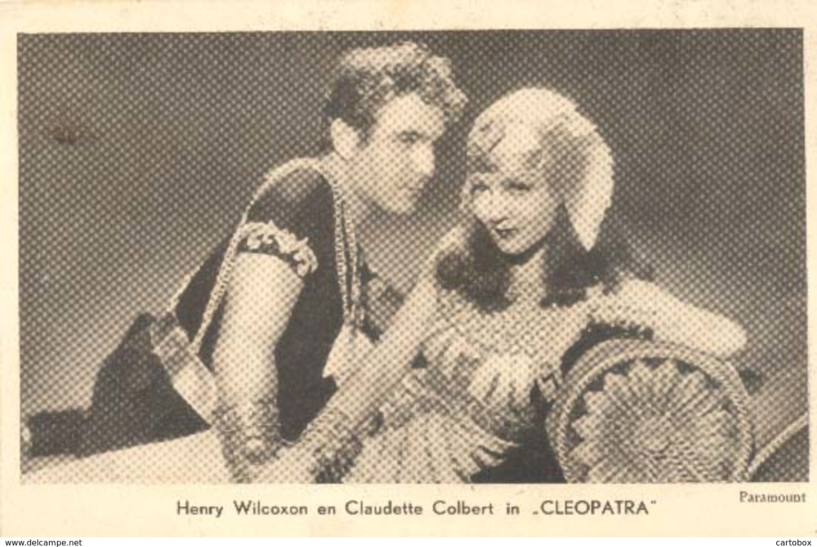Henry Wilcoxon En Claudette Colbert In "Cleopatra" ( Paramount Pictures) Machinestempel Amsterdam (2 X Scan) - Artiesten