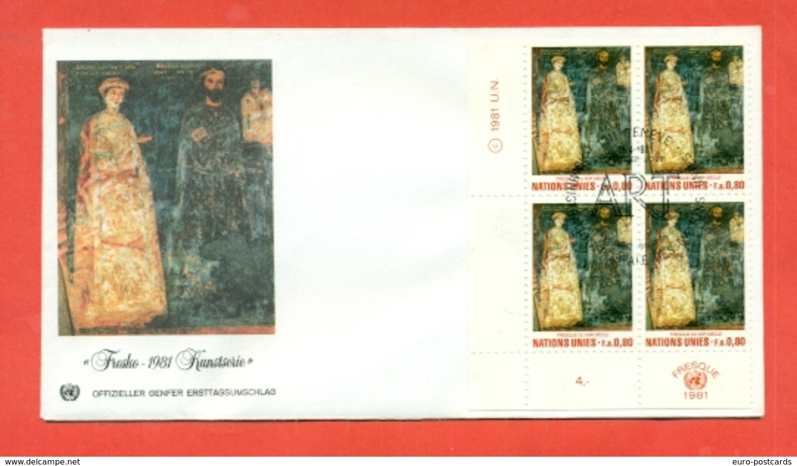 ONU  - GINEVRA -ARTE BULGARIA-  1981- FDC - FDC