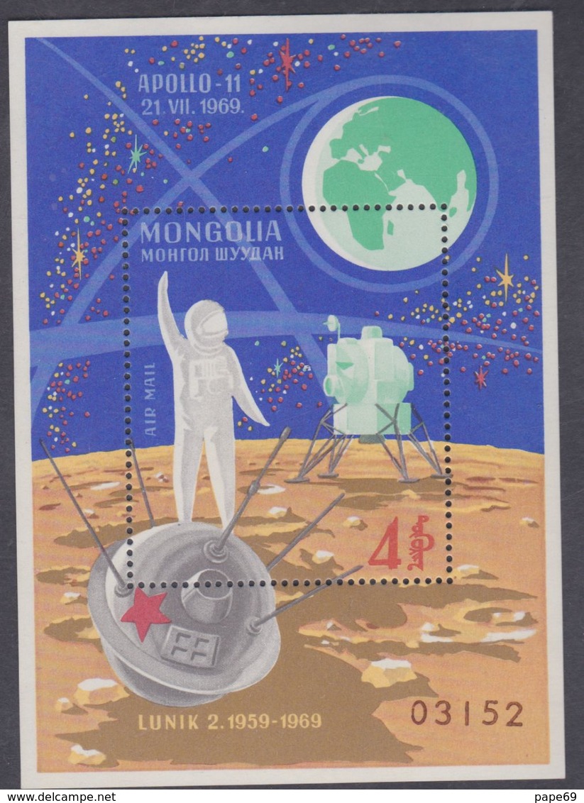 Mongolie BF N° 19 XX  L' Homme Sur La Lune, Le Bloc  Sans Charnière, TB - Mongolie