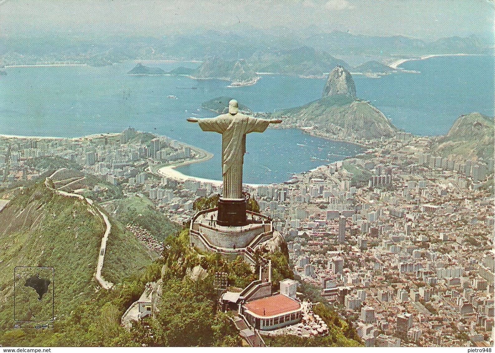 Rio De Janeiro (Brasil, Brasile) Vista Aerea, Cristo Redentor (Parque Nacional Da Tijuca), Aerial View, Vue Aerienne - Rio De Janeiro