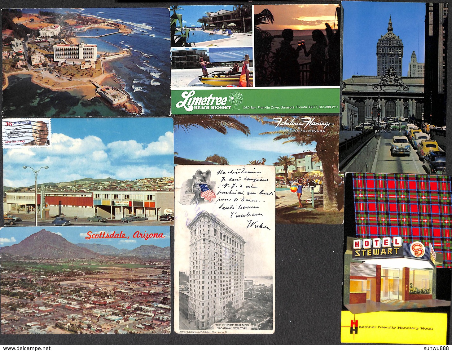 US USA Etats-Unis - Petit Gentle Lot Of 8 Postcards.... Petit Prix/ Attractive Price - Autres & Non Classés