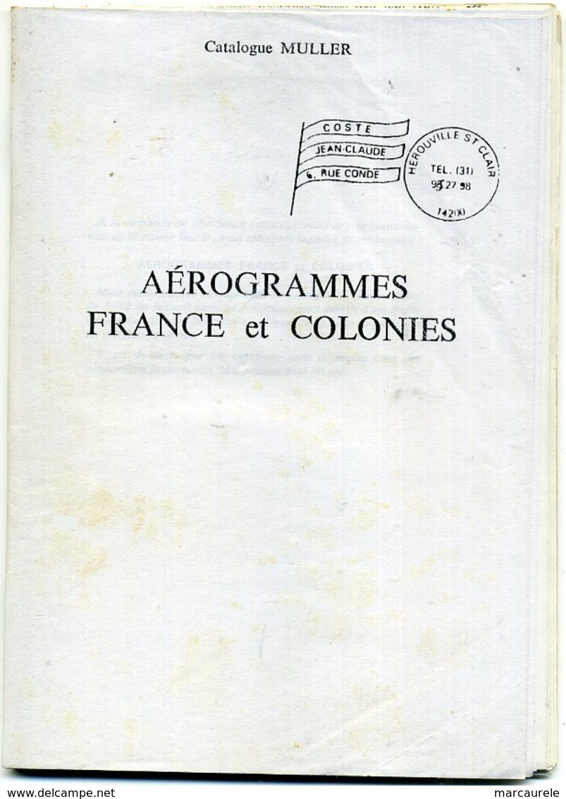 Catalogue  Aérogrammes  France Et Colonies   Muller - Poste Aérienne & Histoire Postale