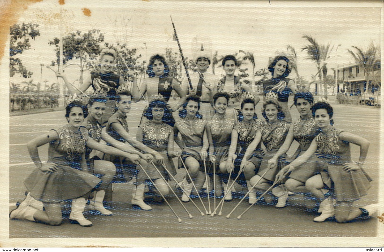 Real Photo Advert Logia Masonica Perseverancia Cardenas 1958 Majorette Dances  Franc Maçonnerie Mason - Cuba