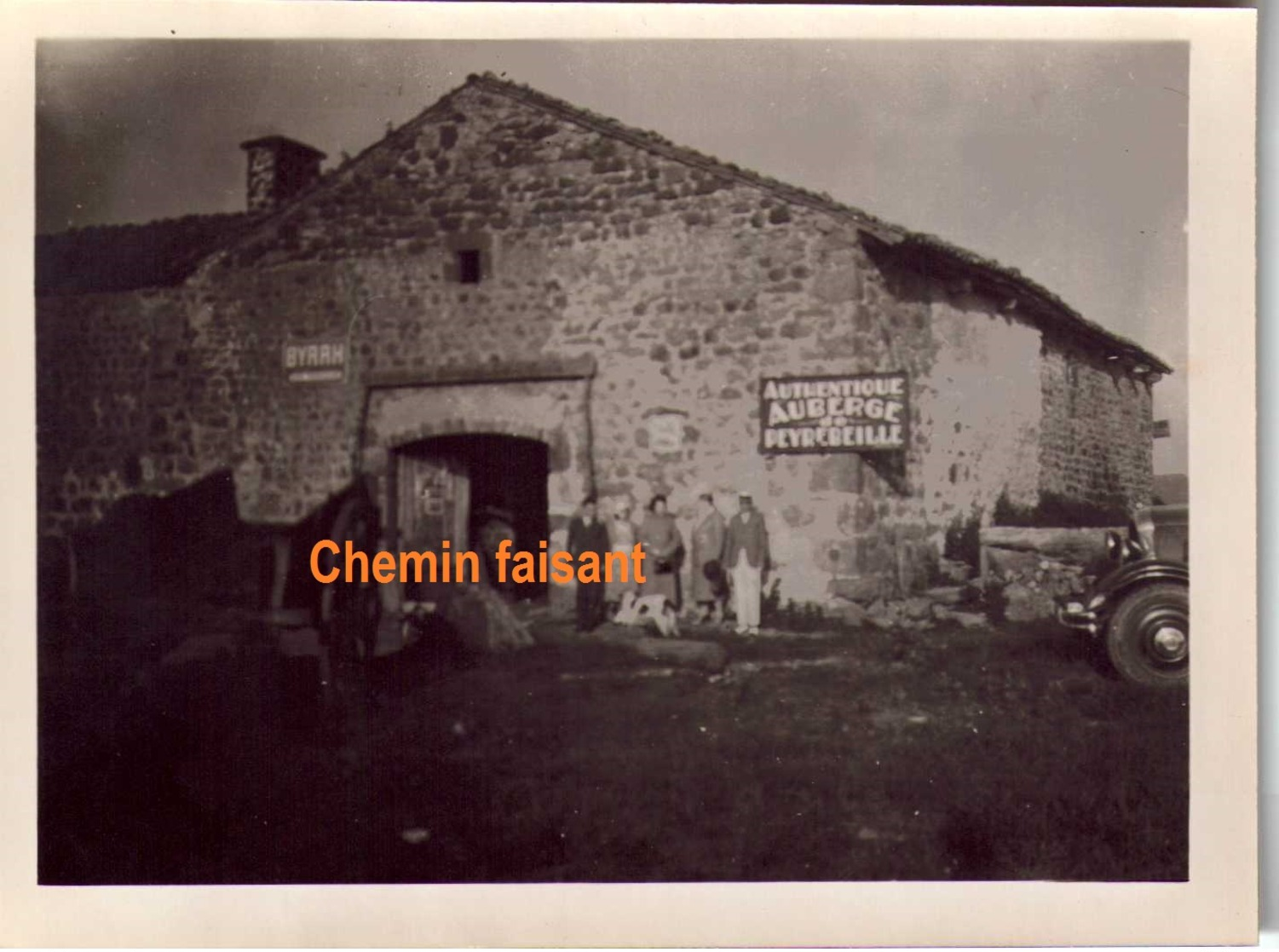 Photographie Originale AUBERGE DE PEYREBEILLE BYRRH- Scans Recto-verso - Lieux