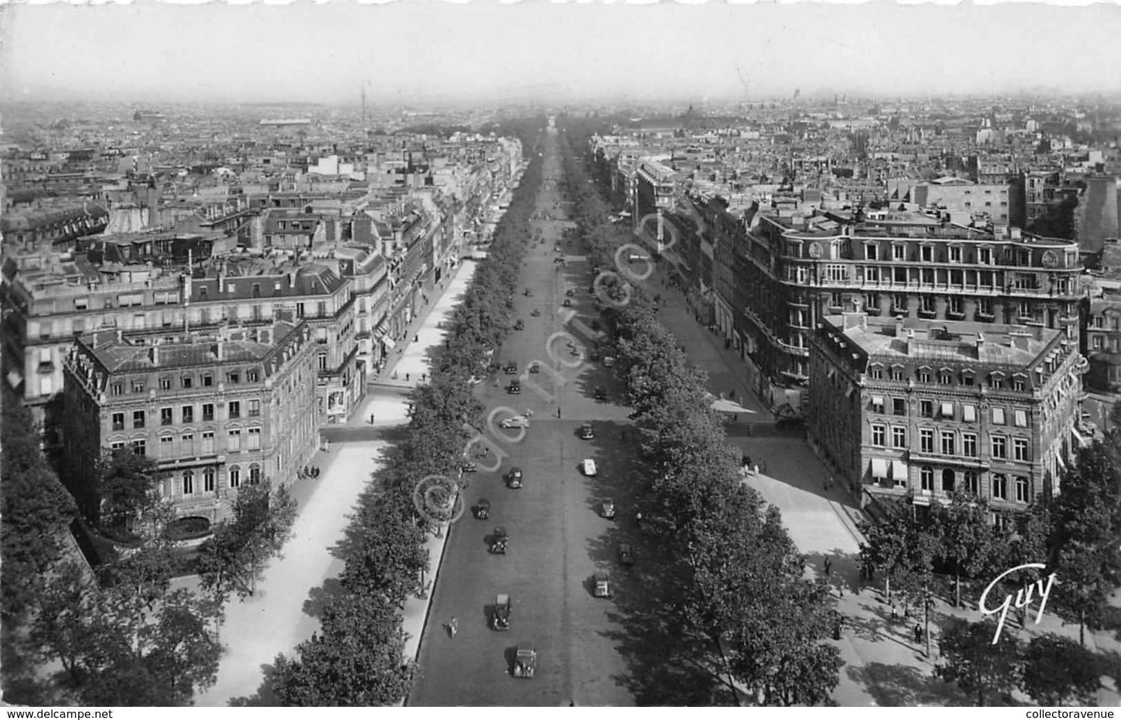 Cartolina Paris Avenue Champs Elysee Vue De Arc De Triomphe 1950 - Non Classificati