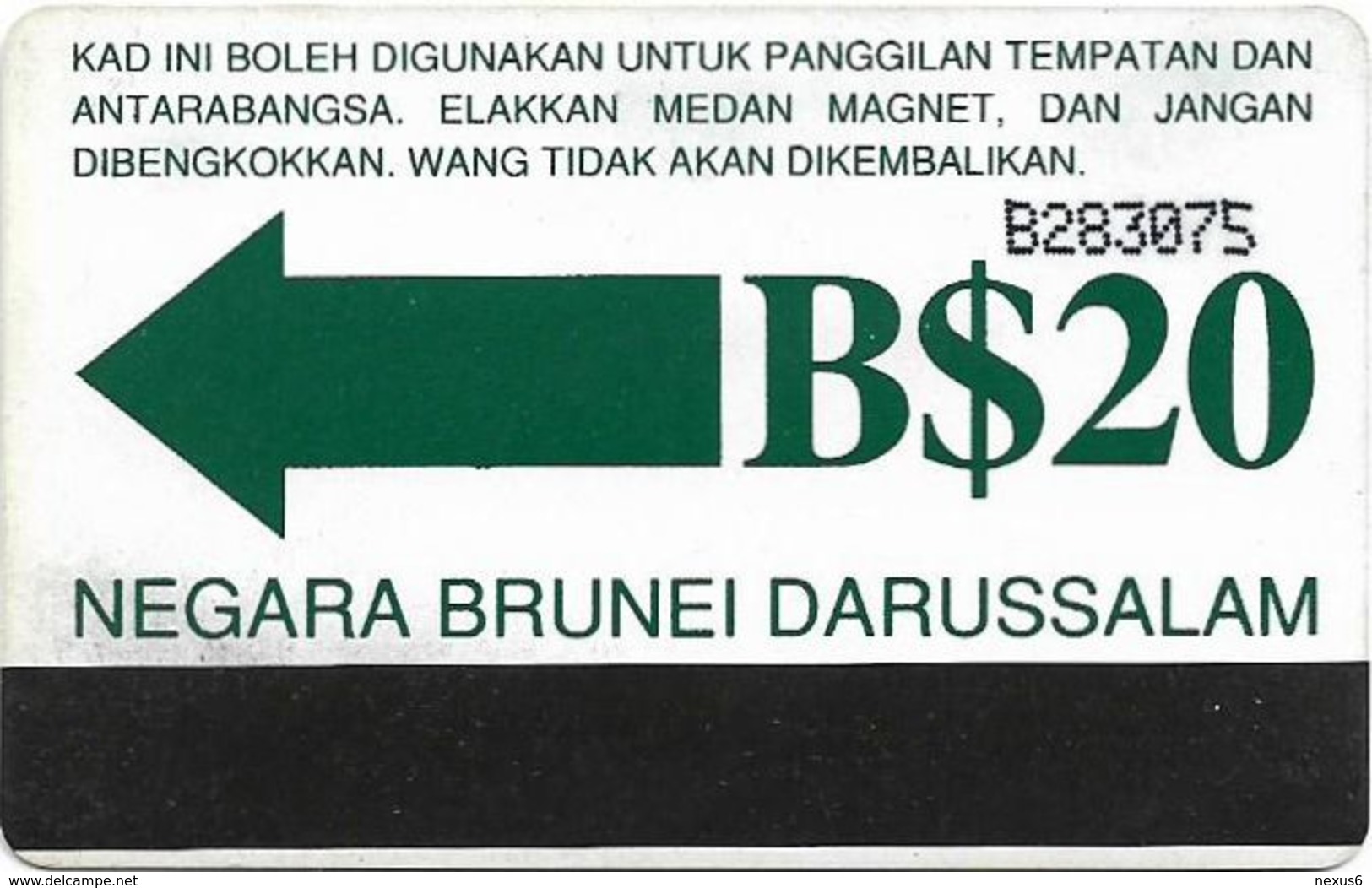 Brunei - JTB - Autelca - View Of Kampong Ayer (Cn. Above Face Value), 1992, 20B$, Used - Brunei