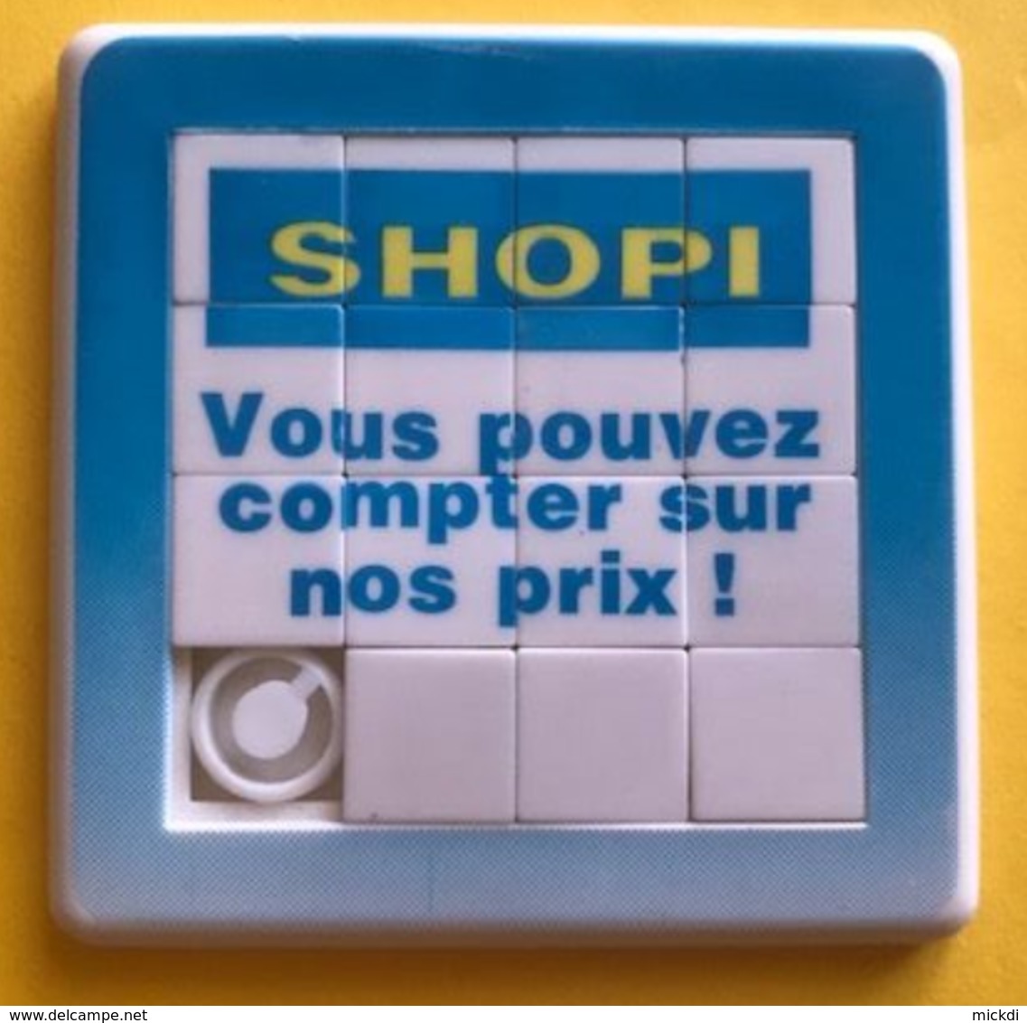 TAQUIN - JEU SOLITAIRE - SHOPI SUPERMARCHE - Autres & Non Classés