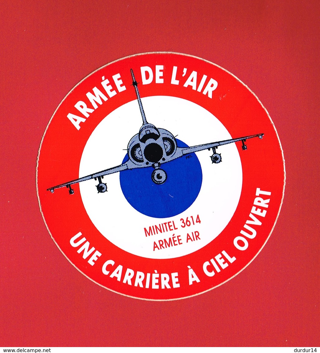 1 Autocollant ARMÉE DE L'AIR UNE CARRIERE A CIEL OUVERT - Stickers