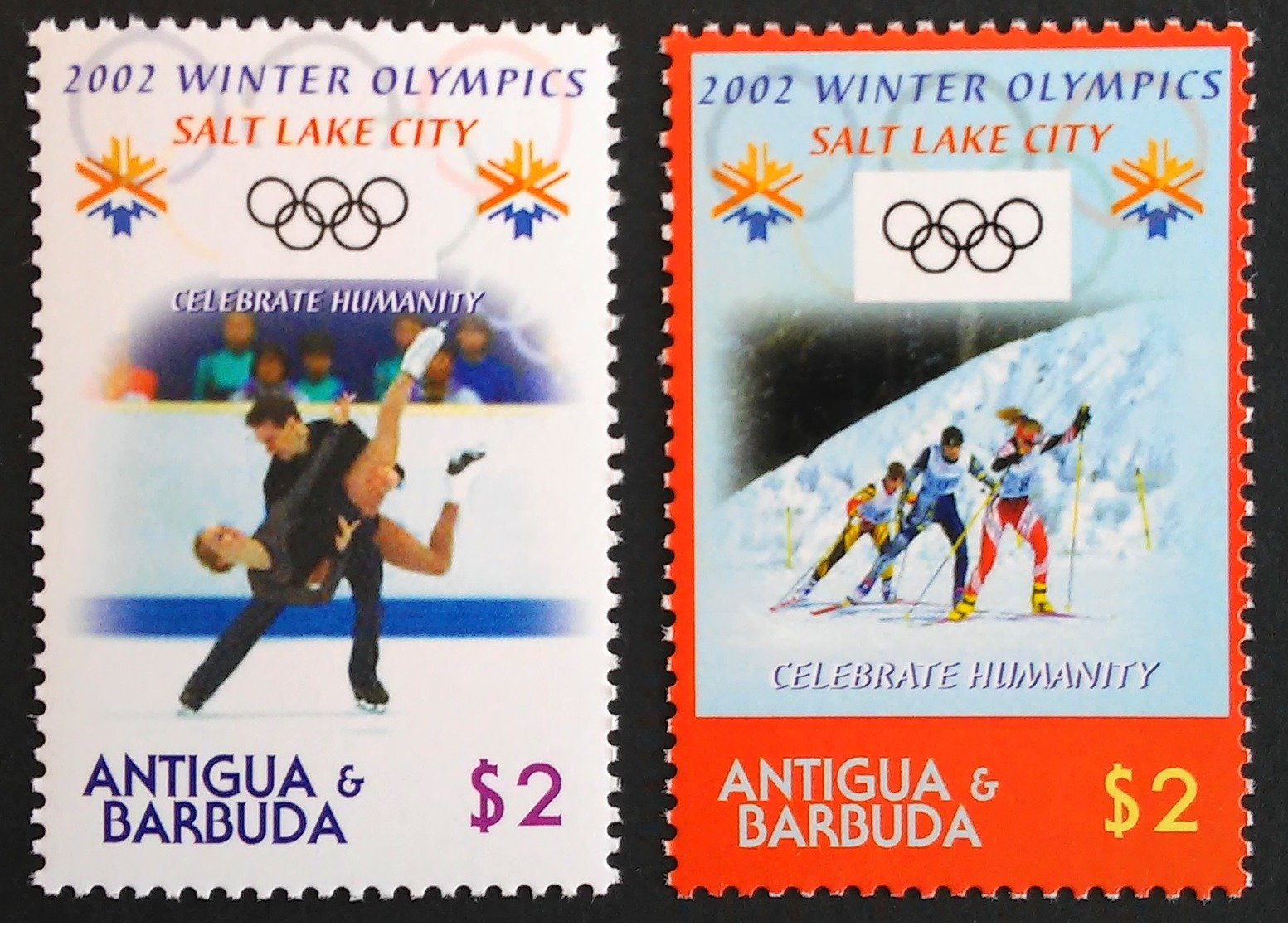 Antigua & Barbuda 2002** Mi.3722-23 Olympics , MNH [18;137] - Winter 2002: Salt Lake City