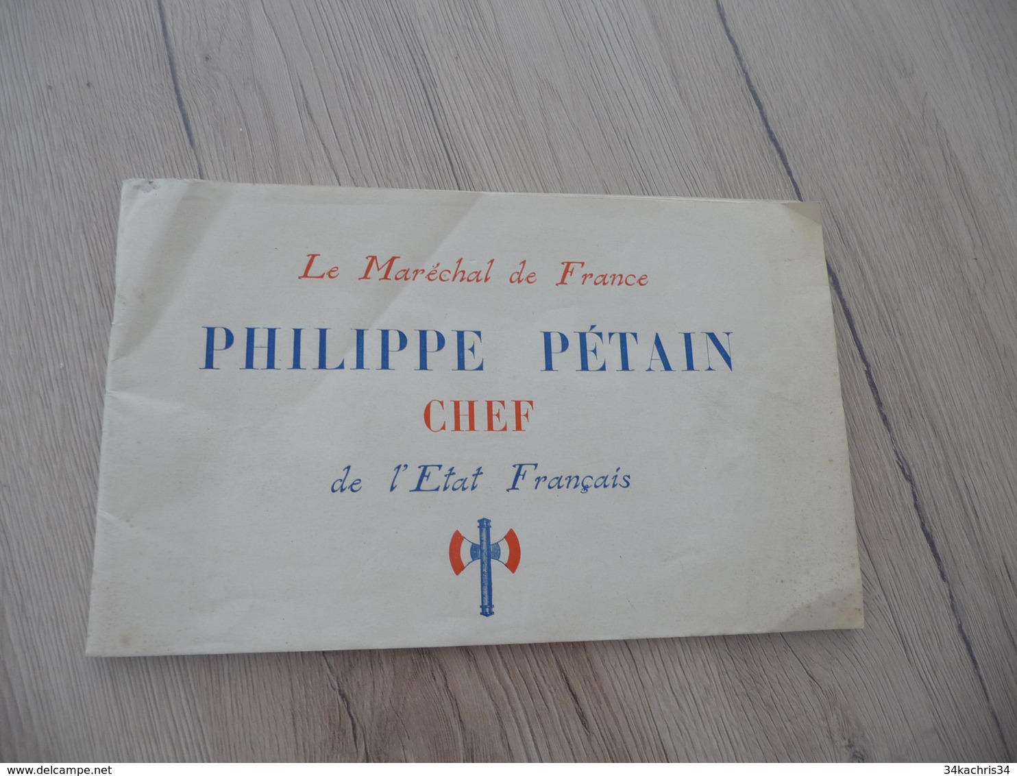 Livre Propagande Biographie Maréchal Pétain Guerre 39/45 Photos 44 Pages - Documents