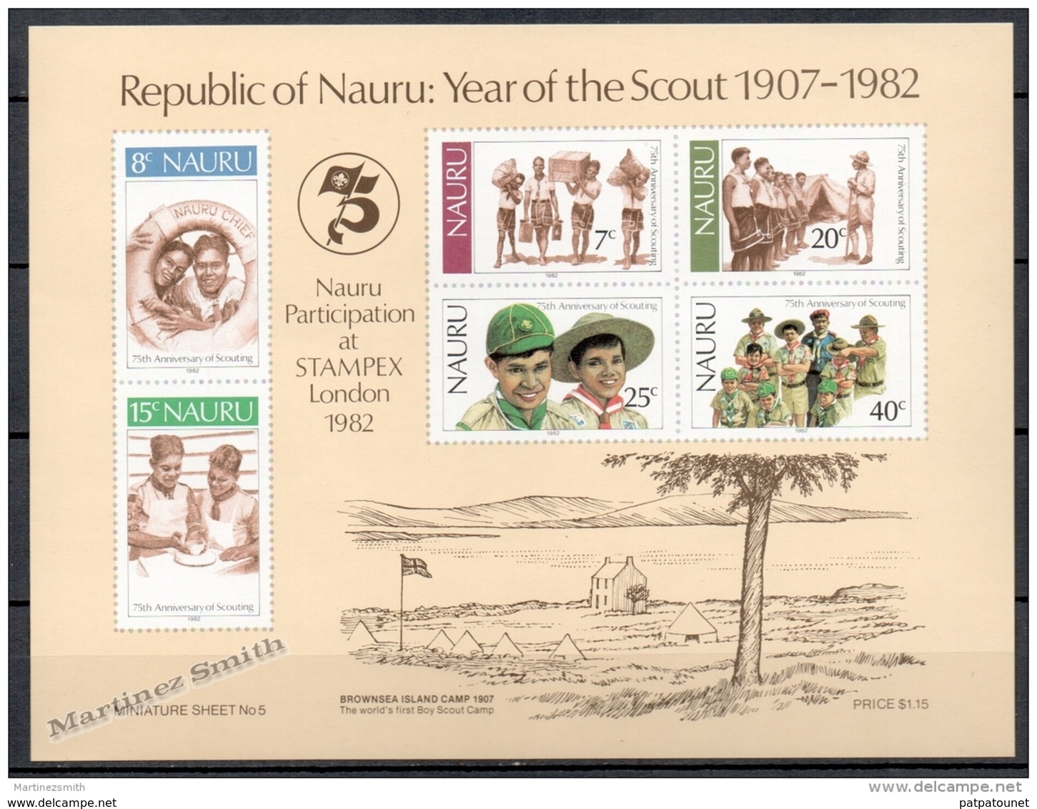 Nauru BF 5 1982 MNH Scouts - Nauru