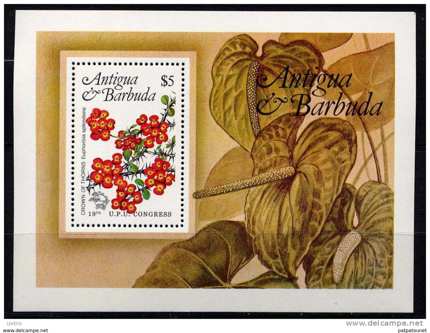 Antigua BF 76 MNH Euphorbia - Antigua And Barbuda (1981-...)