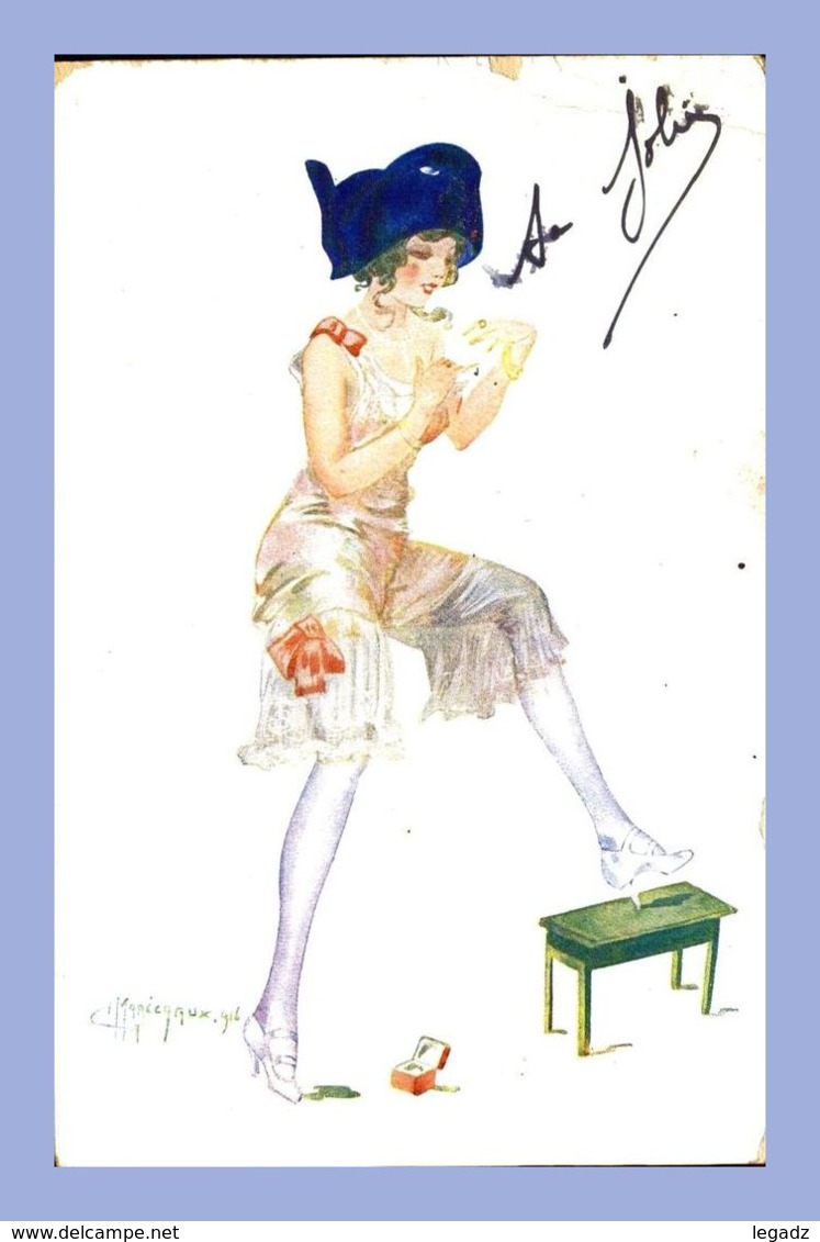 CPA - Illustration Grivoise (Maréchaux) - 2001. Petite Femme En Tenue Lègère Essayant Une Bague - Other & Unclassified