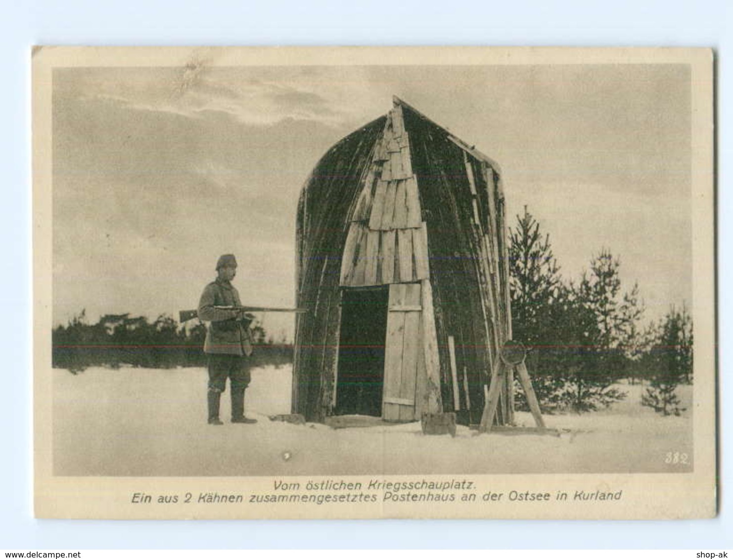 U2510/ Postenhaus An Der Ostsee In Kurland  1. Weltkrieg AK 1917 - Weltkrieg 1914-18