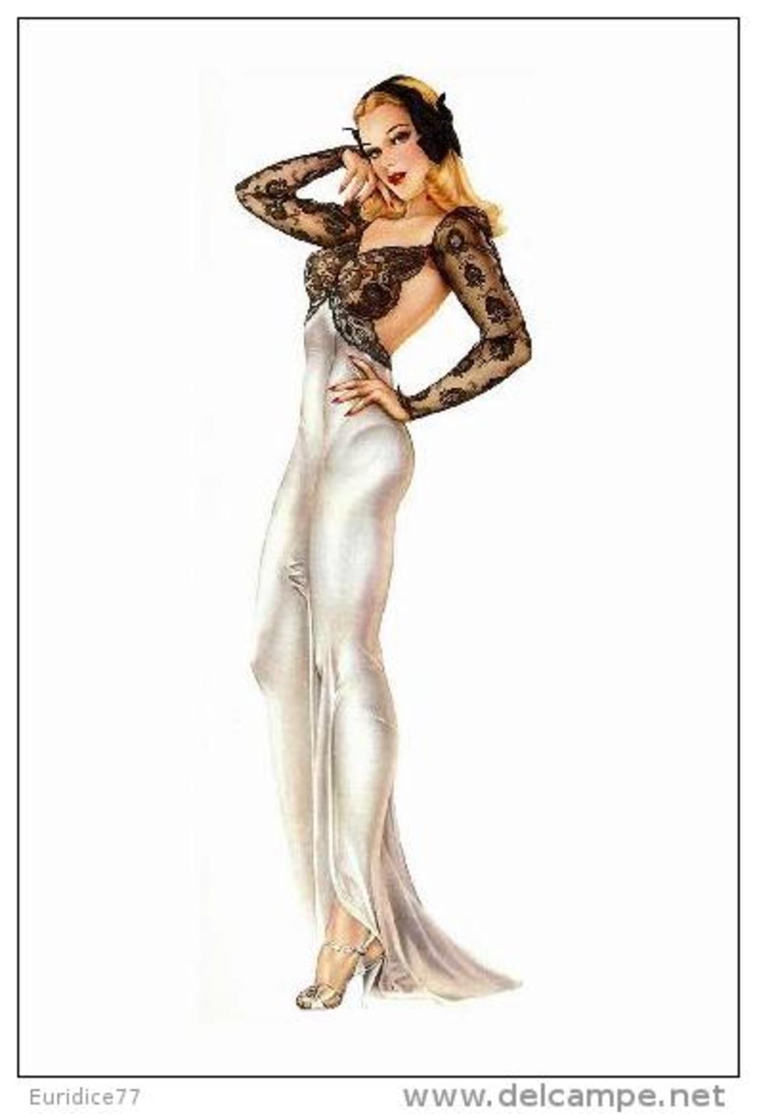 Pin Ups Of  ALBERTO VARGAS Postcard RPPC - (8) Pin Up, 1941  - Size 15x10 Cm.aprox. - Pin-Ups